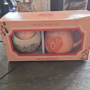 Pink Cream & Sugar Set - Decorative Pink Ceramic